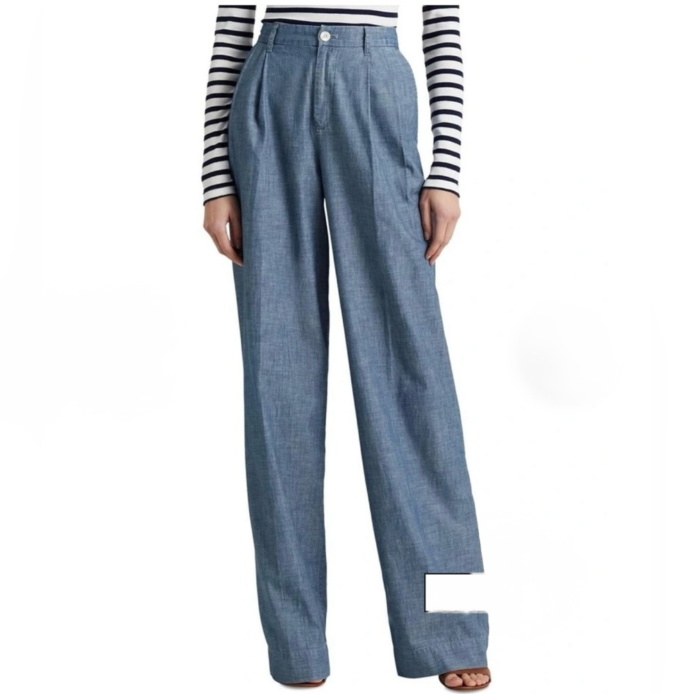 Lauren Ralph Lauren, Chambray Trousers - Picture 2 of 14
